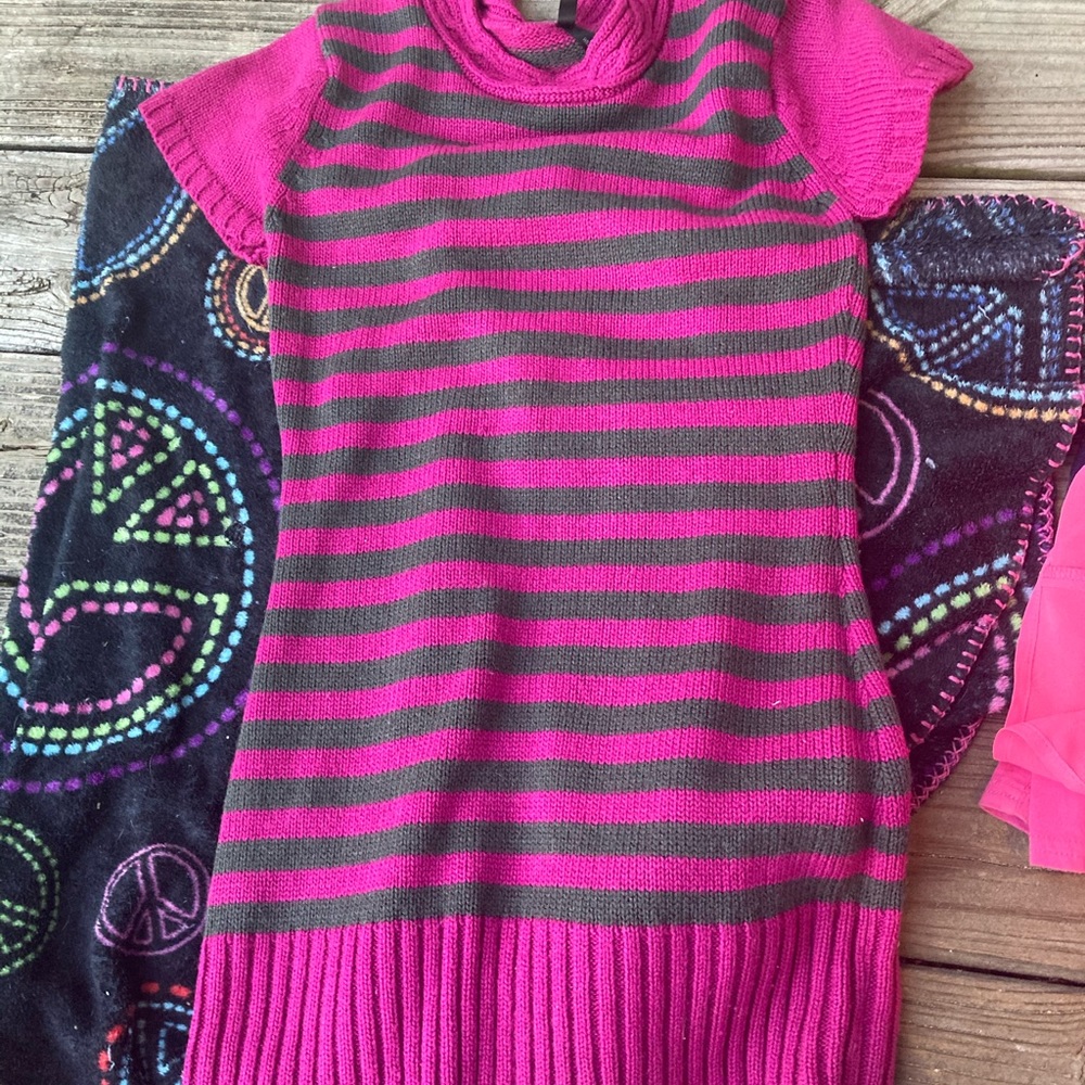 Pink sweater dress